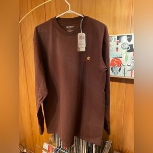 Carhartt WIP American script size L long sleeve (Ale color)